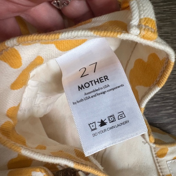 MOTHER The Curbside Heel Straight Leg Floral Leopard Size 27 - Picture 2 of 10